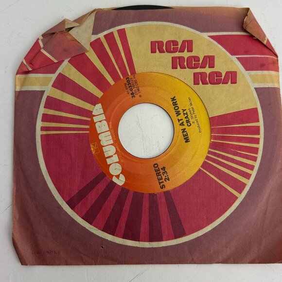 Men At Work – Down Under Columbia Vinyl, 7", 45 RPM Single 1982 - Picture 4 of 4